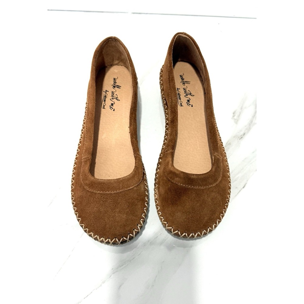 Coldwater Creek Walk With Me brown suede leather moccasin 7.5‎